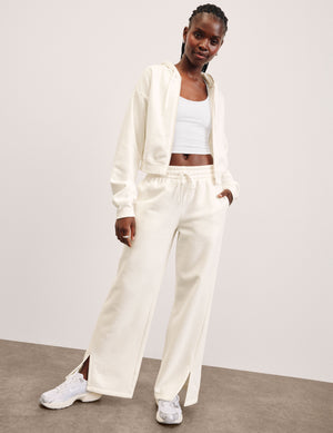 LuxeFleece Side Slit Wide Leg Pant