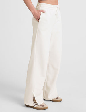 LuxeFleece Side Slit Wide Leg Pant