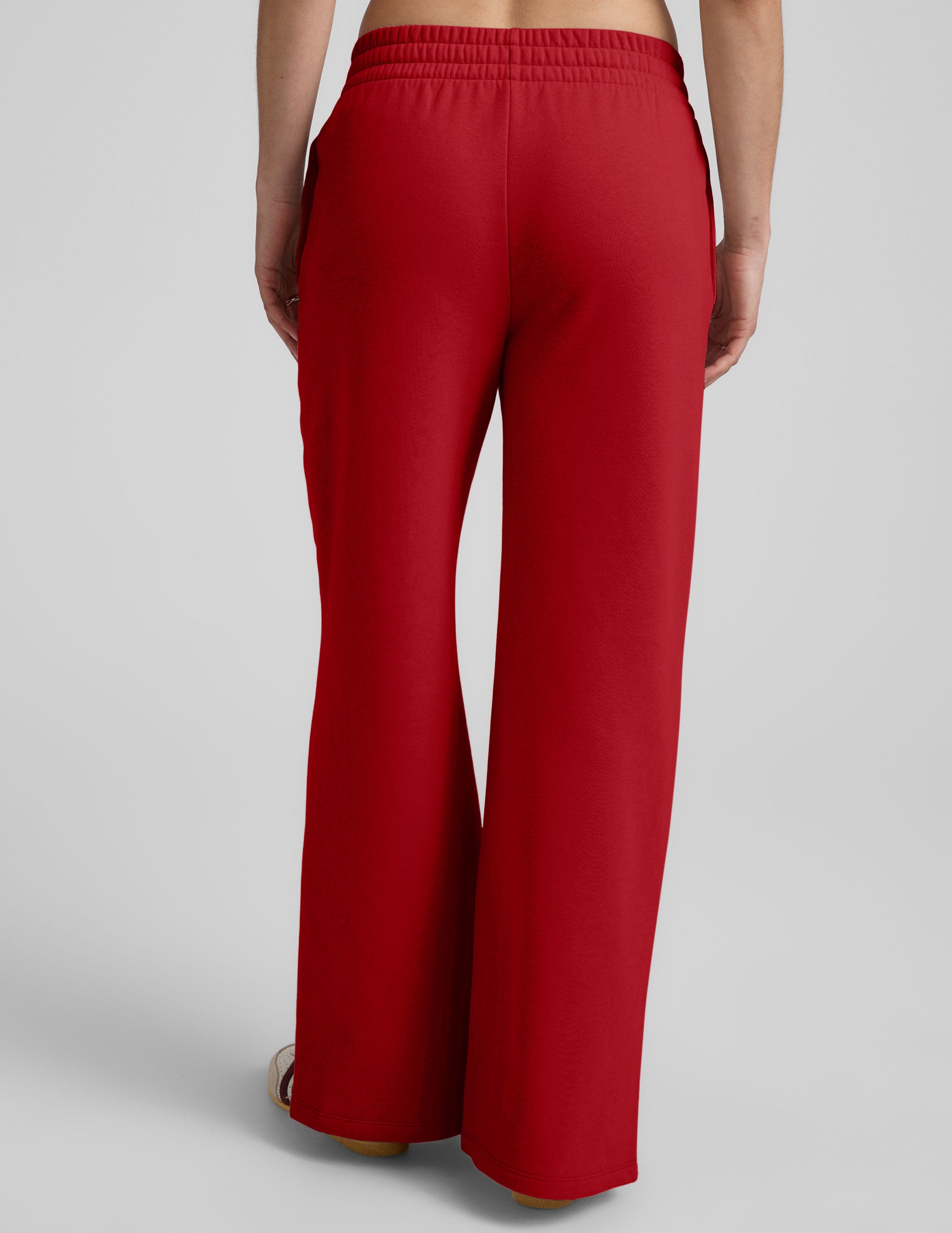 Wide Leg Slit LuxeFleece Sweat Pants - Holly Red | Beyond Yoga