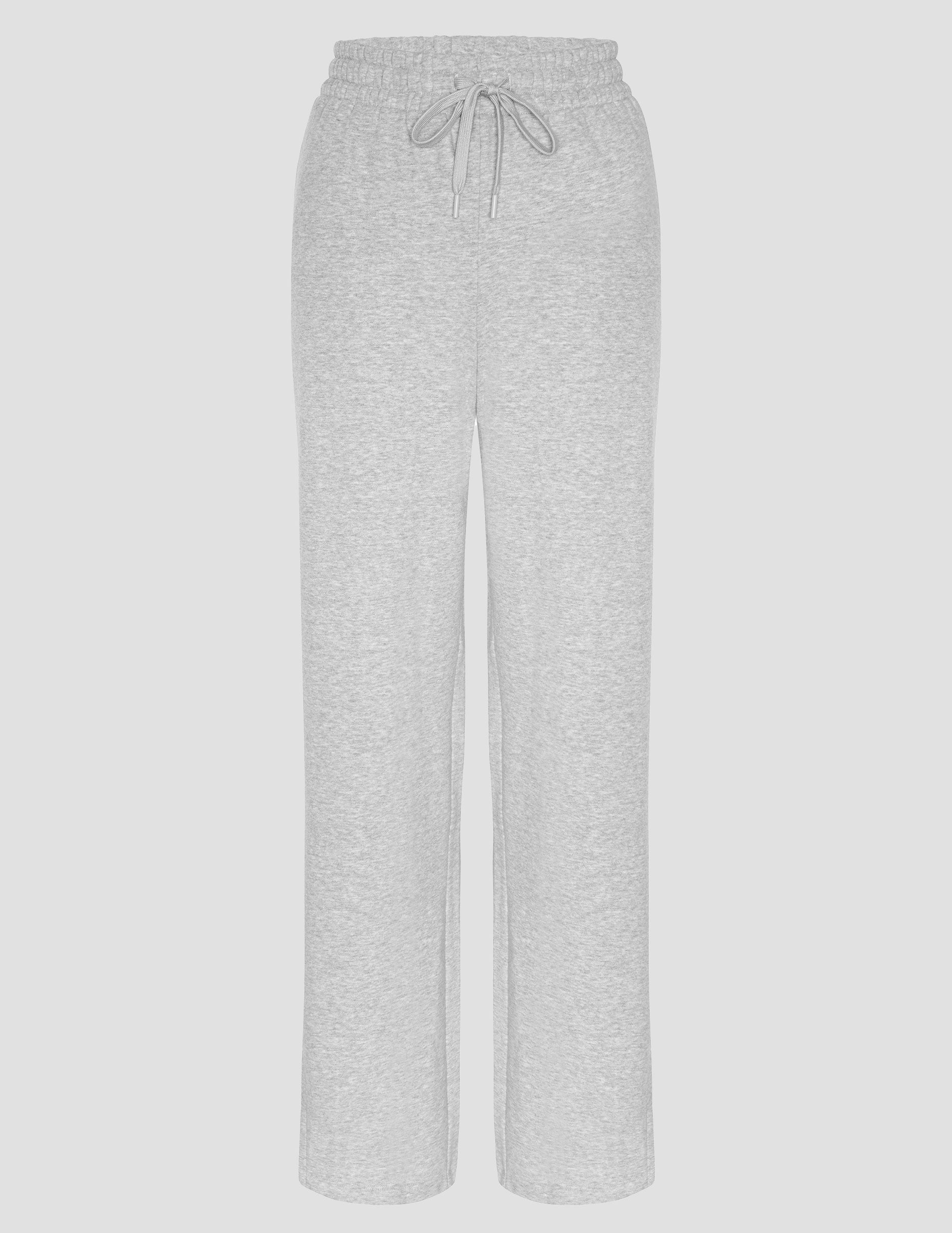 Wide Leg Side Slit LuxeFleece Pant - Light Heather Gray | Beyond Yoga