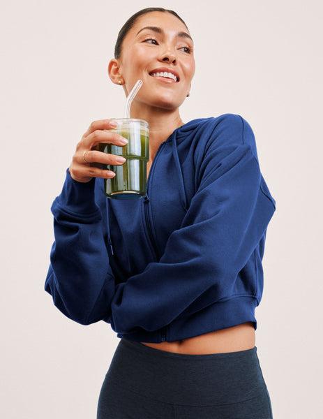 SAPEUR ダークブルー デニムジャケット　スウェット LuxeFleece Zip Up Hoodie | Beyond Yoga