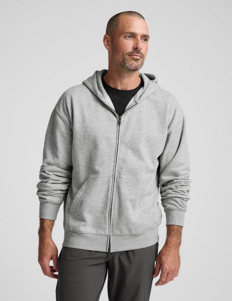 GuruGuru Zip Hoodie (Light Gray) Lサイズ LuxeFleece Full Zip Men's Hoodie | Beyond Yoga