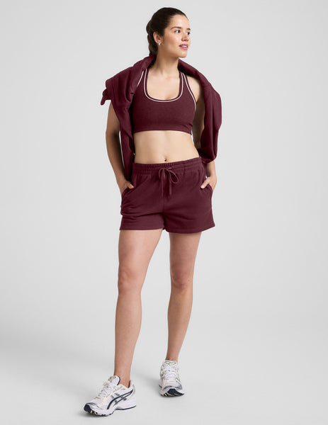 Relaxed Fit LuxeFleece Sweat Shorts - Dark Cherry | Beyond Yoga