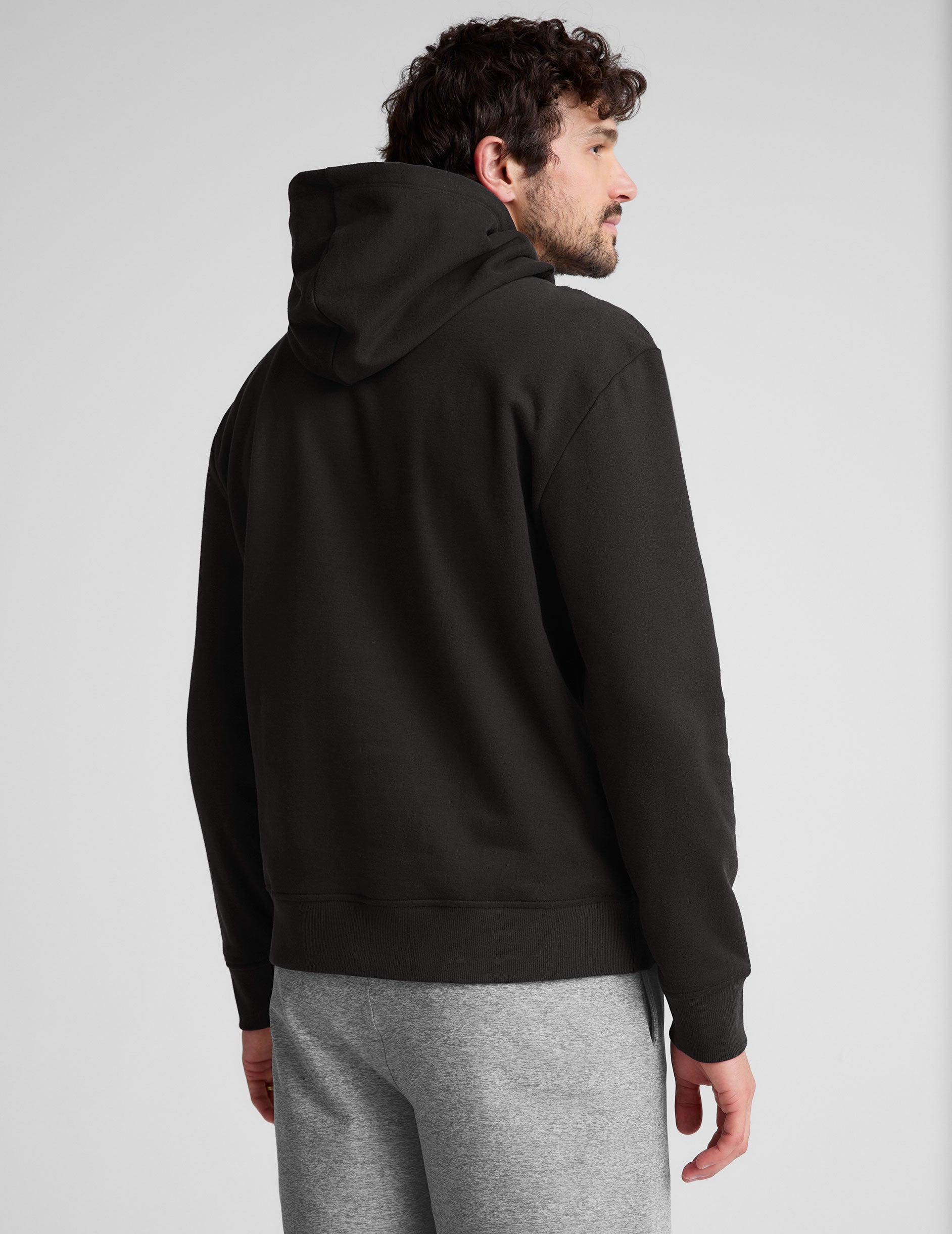 men black zip up hoodie