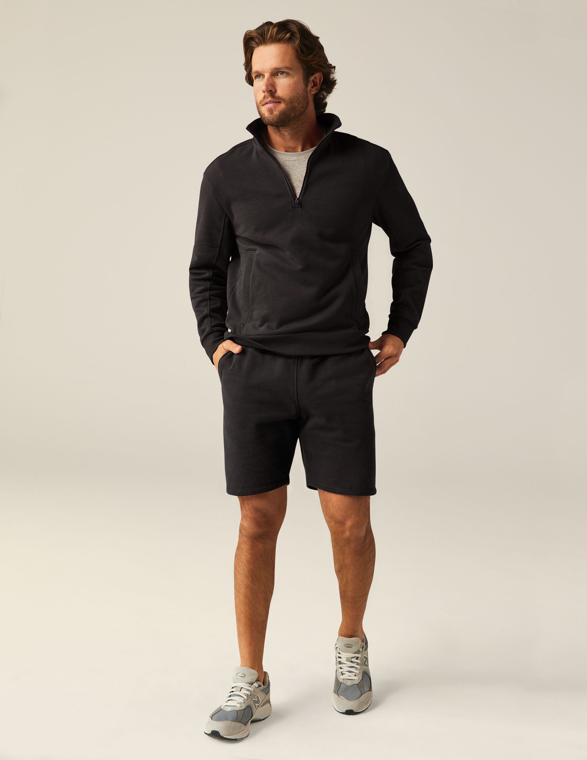 mens black half zip pullover