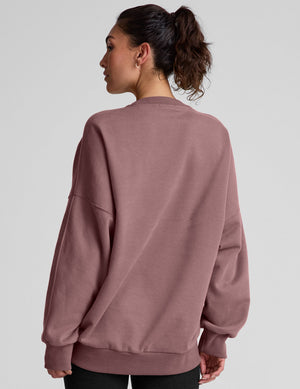 pink oversized crewneck sweatshirt. 