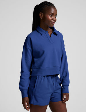 LuxeFleece Collared Sweatshirt