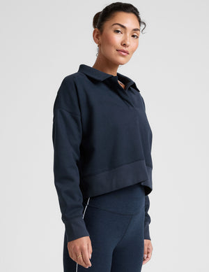 LuxeFleece Collared Sweatshirt