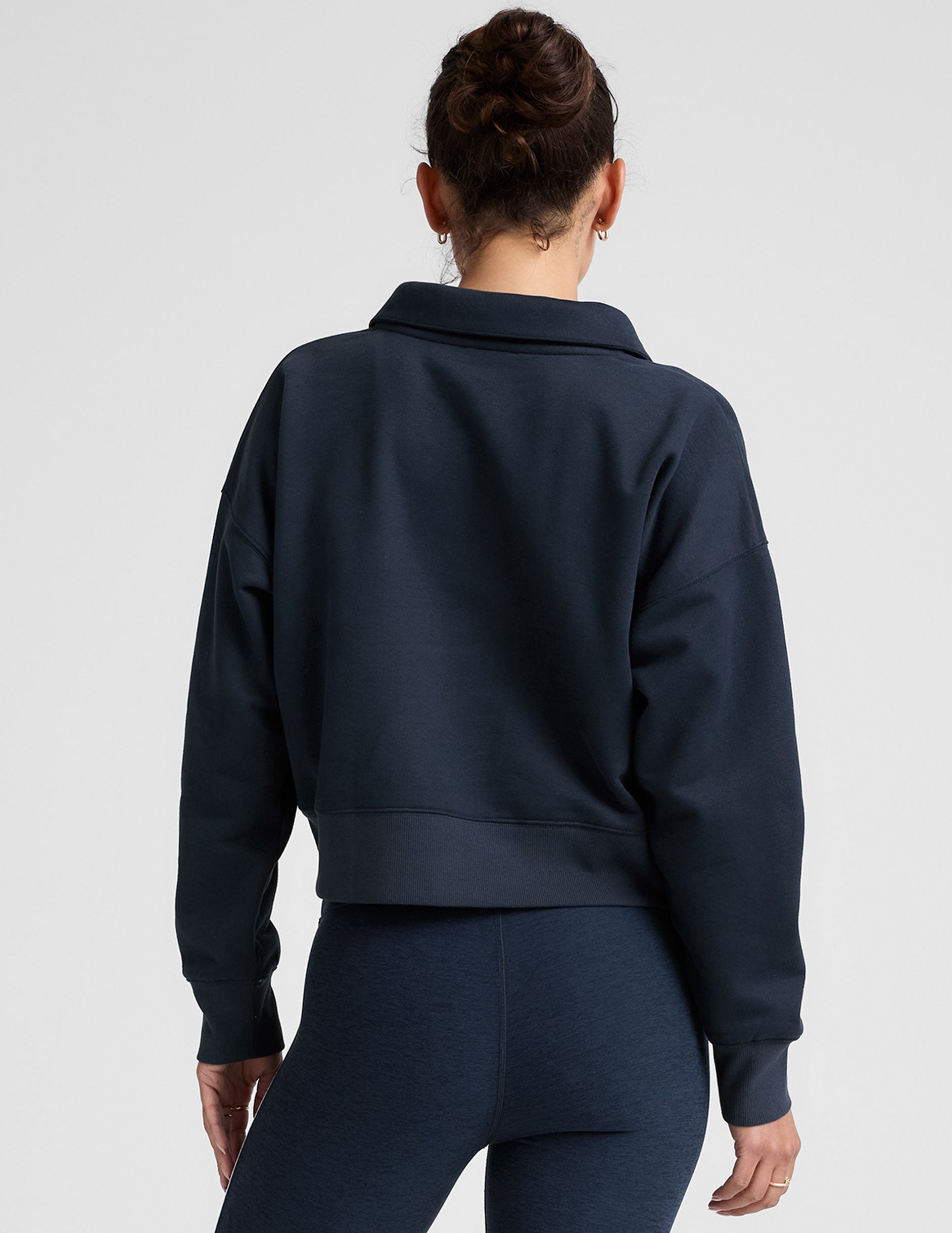 レディースウェア Double collar Unisex sweat / UNISEX LuxeFleece Collared Sweatshirt | Beyond Yoga