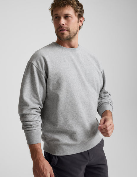 メンズウェア CLUBHAUS Crewneck Light Sweat- Lt.Gray LuxeFleece Crewneck Men's Pullover | Beyond Yoga
