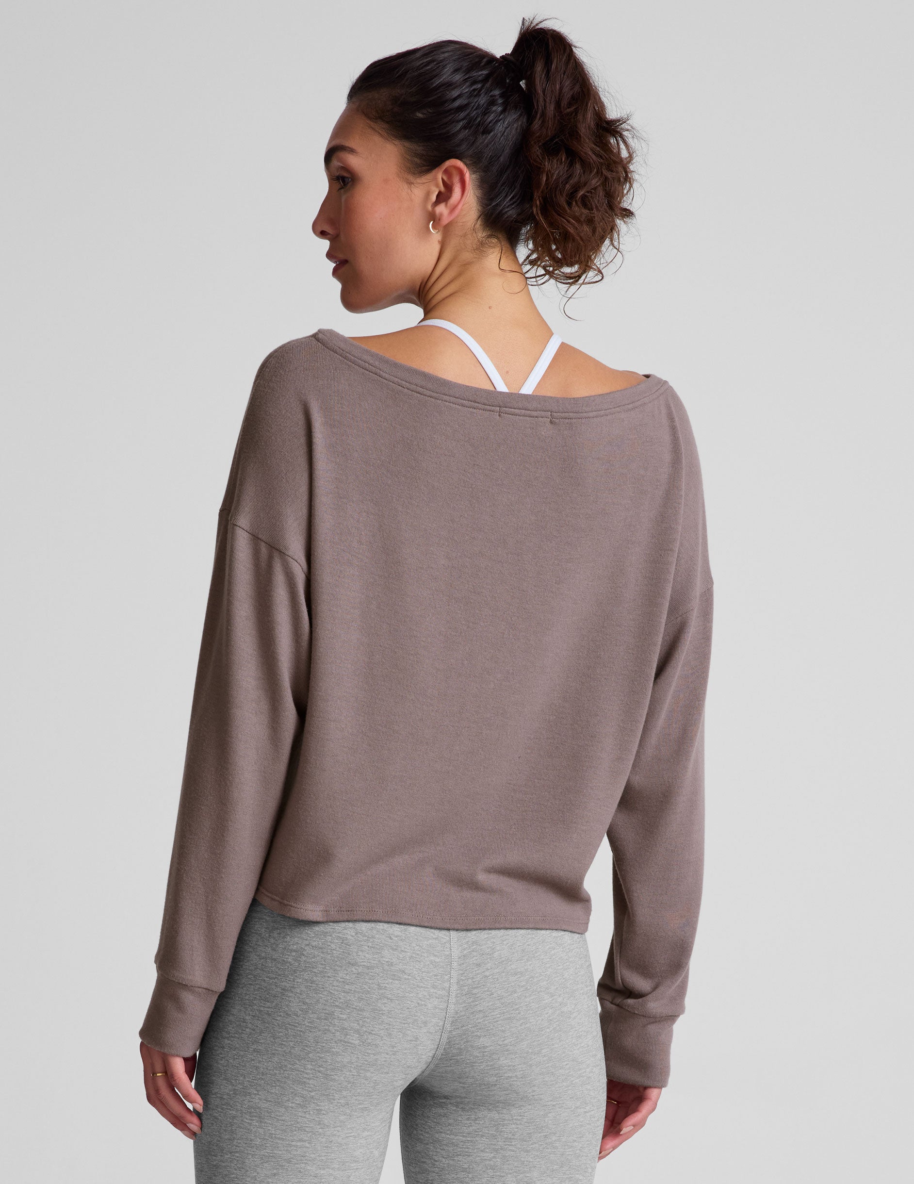 brown long sleeve top