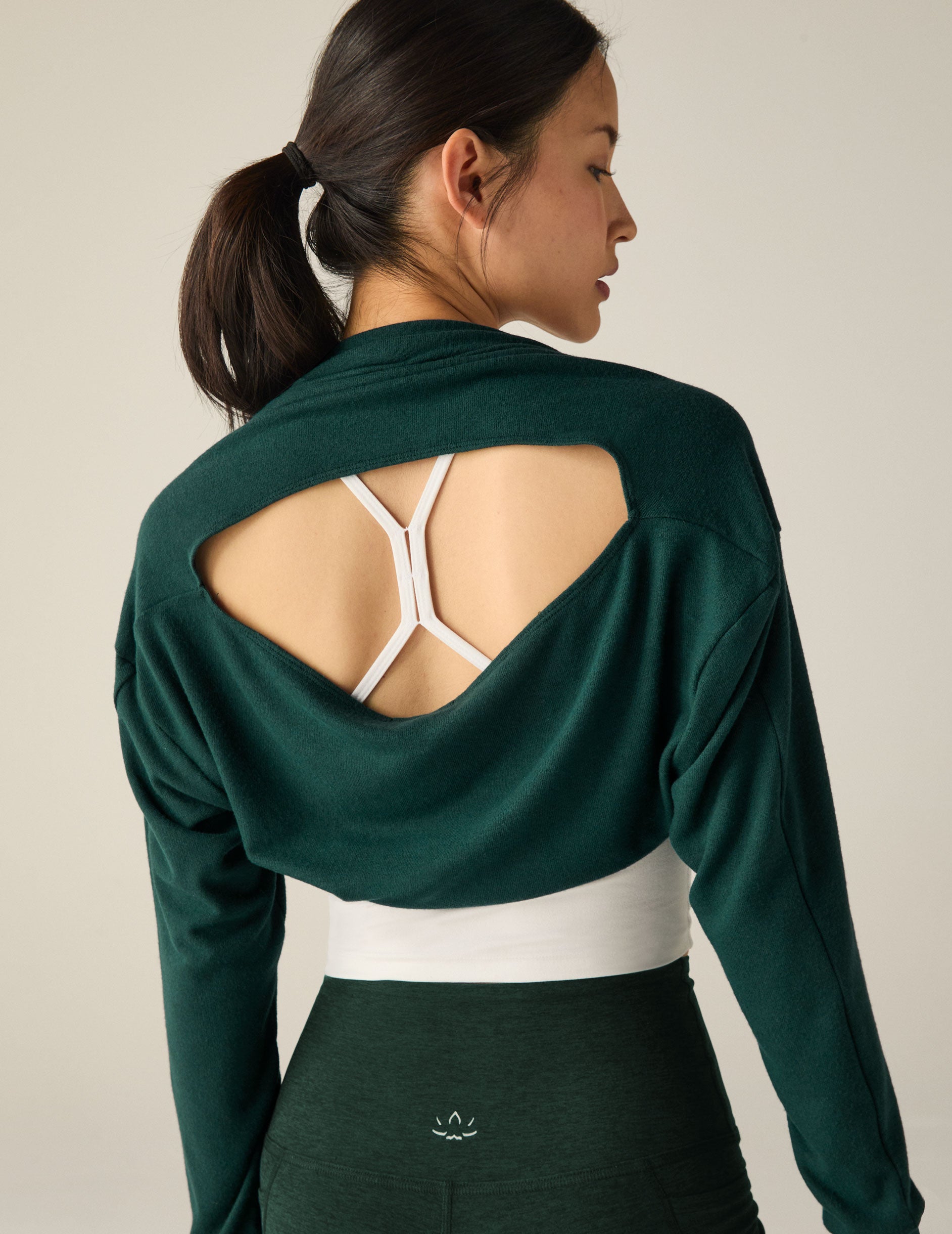 green convertible shrug