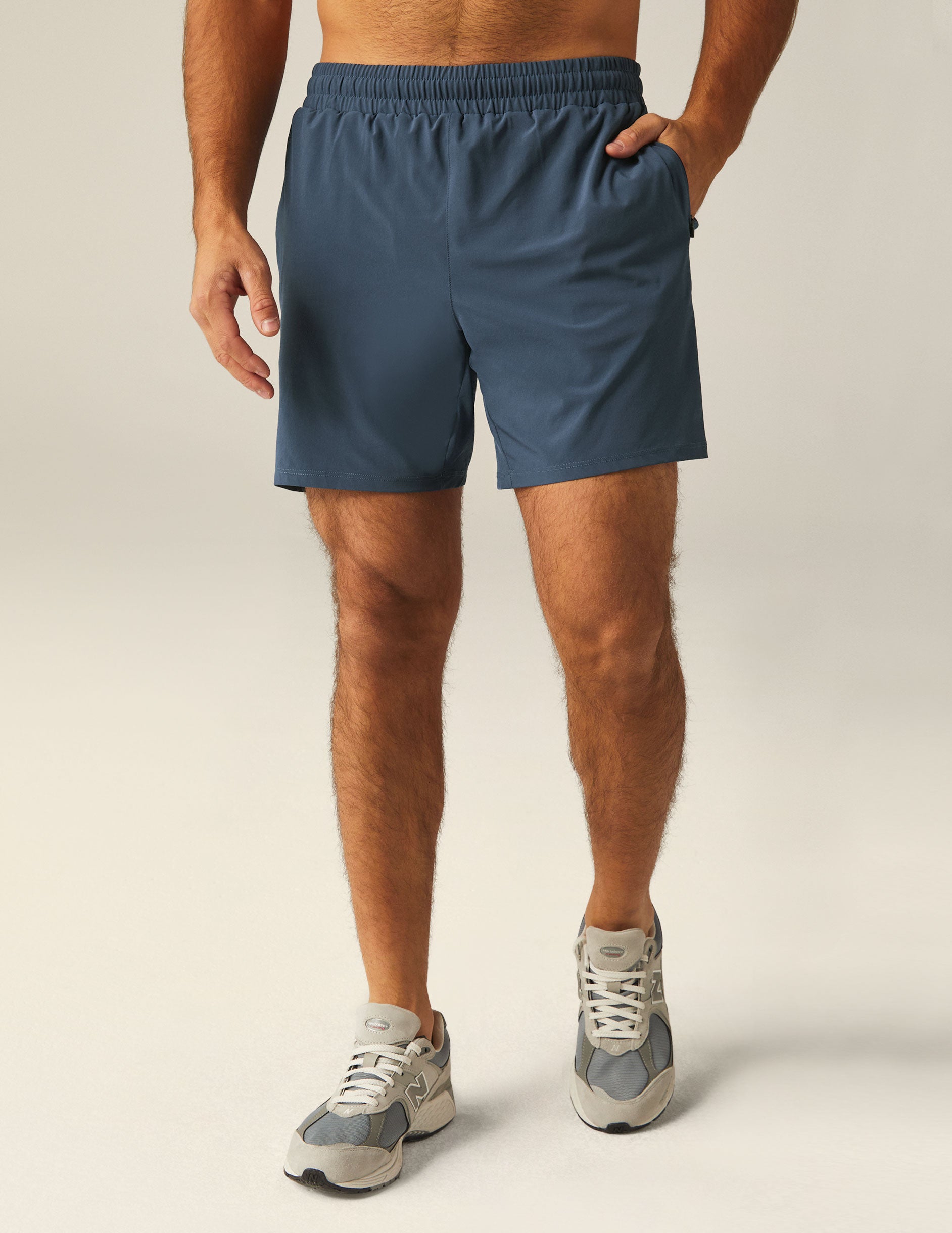 blue mens short. 