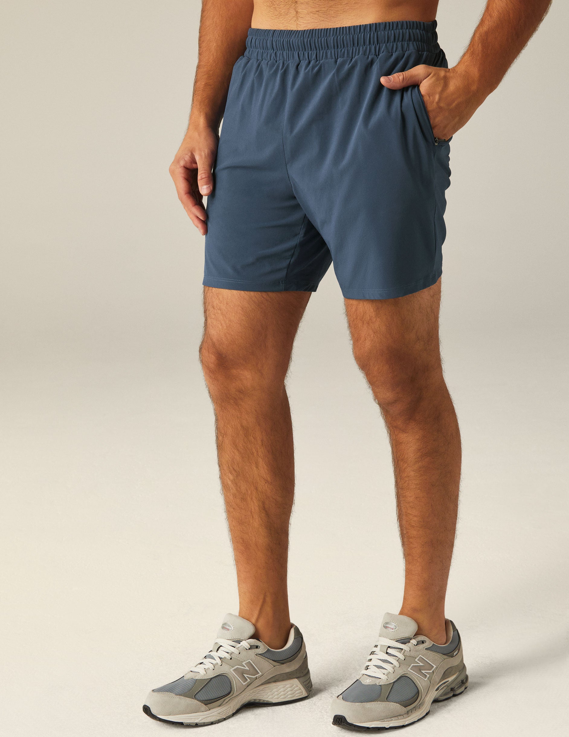 blue mens short. 