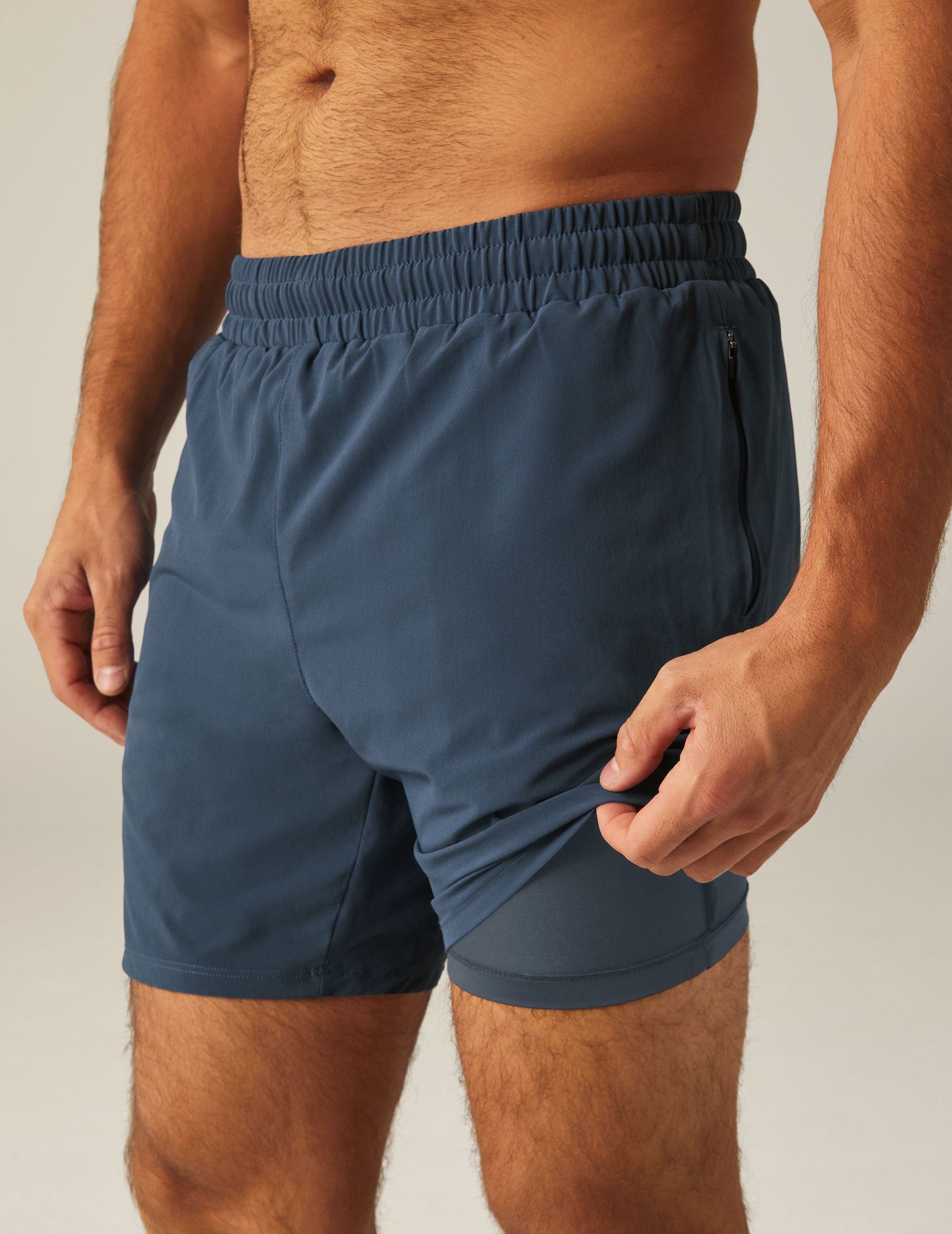 blue men shorts. 