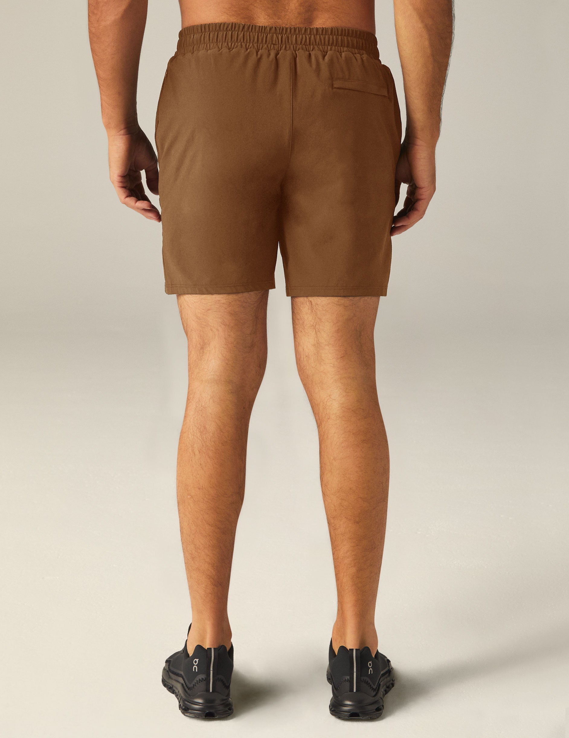 mens brown short with pockets at sides