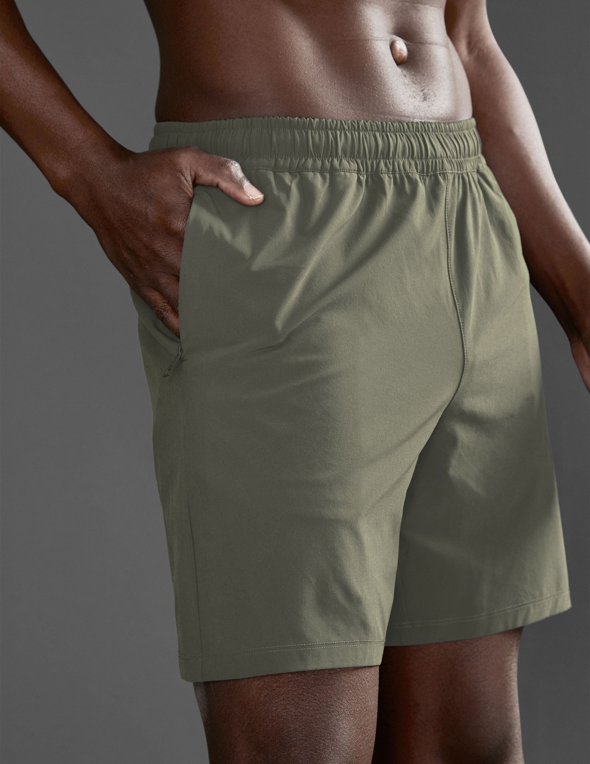 green mens shorts