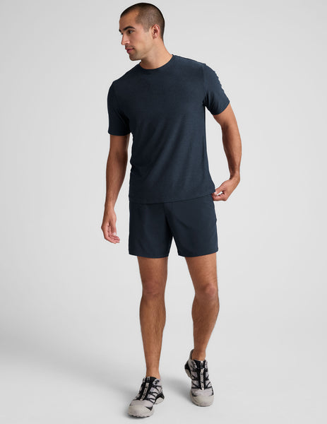 (取寄) ビヨンドヨガ メンズ ロング ラン 7 アンライン ショート Beyond Yoga men Long Run 7 Unlined Short Nocturnal Navy Long Run 7
