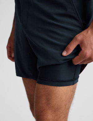 Close-up of navy Pivotal 2.0 Men's Lined Short 7