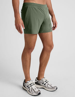 green men's shorts with a 5