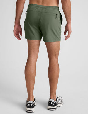 green men's shorts with a 5