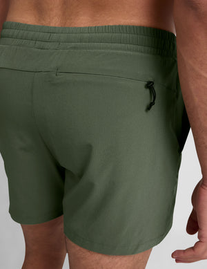 green men's shorts with a 5