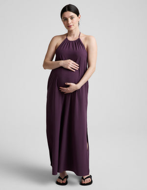 Beyond Yoga Go With The Flow Halter Dress | Brilliant Blackberry / XXS Beyond Yoga Go With The Flow Halter Dress | Brilliant Blackberry / XXS