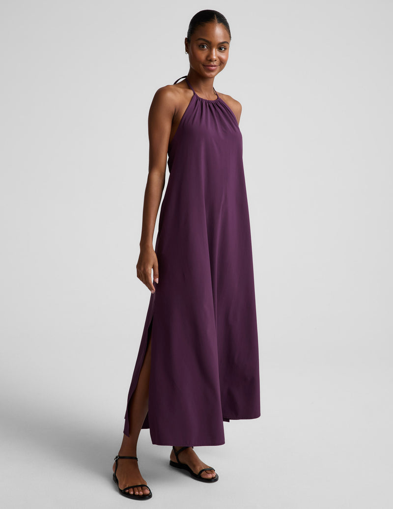 Go With The Flow Halter Dress
