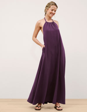 Go With The Flow Halter Dress