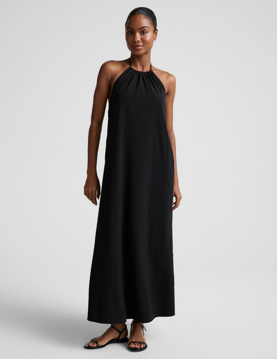 Go With The Flow Halter Dress