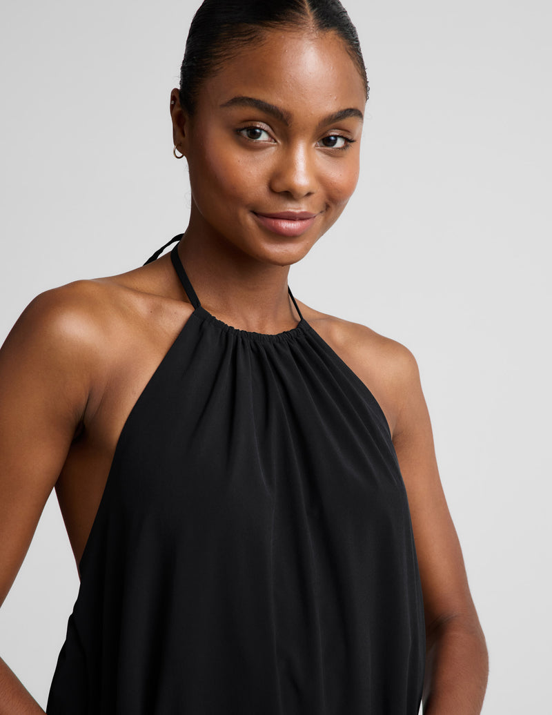 Go With The Flow Halter Dress