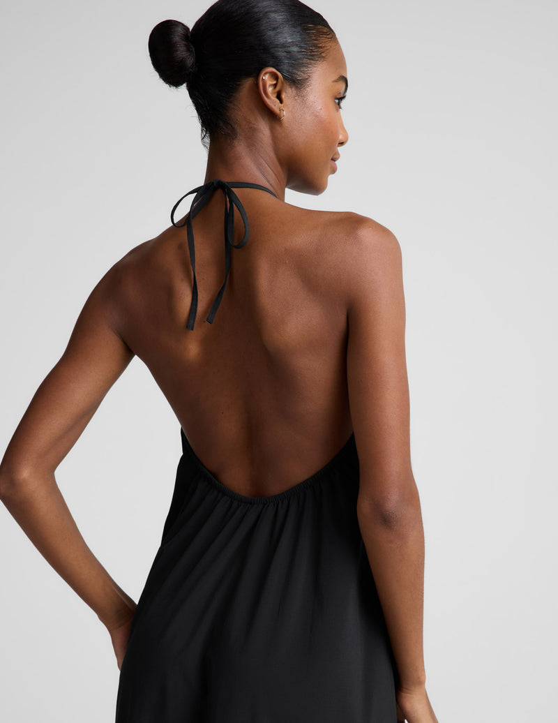 Go With The Flow Halter Dress