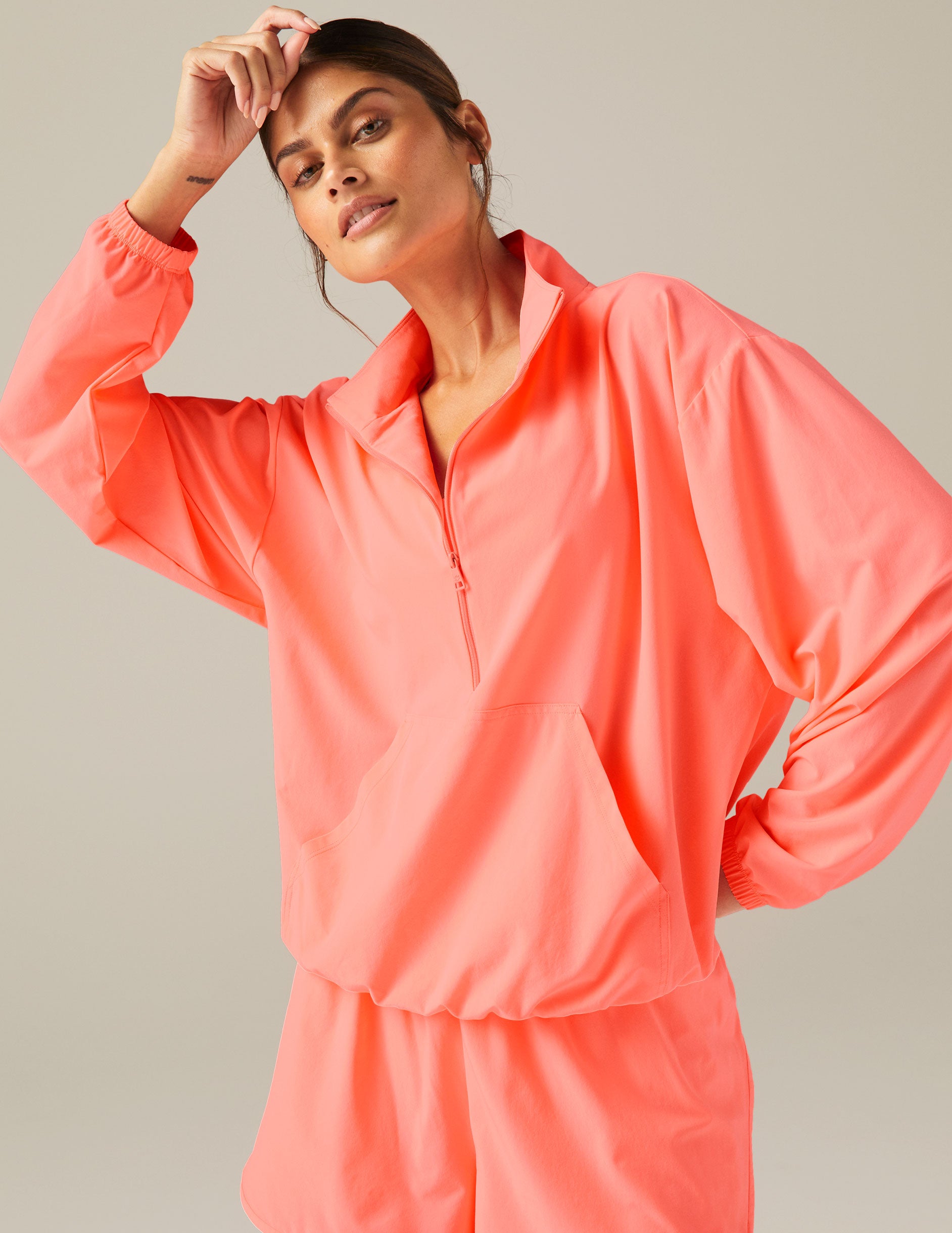 Stretch Woven In Stride Half Zip Pullover | Beyond Yoga