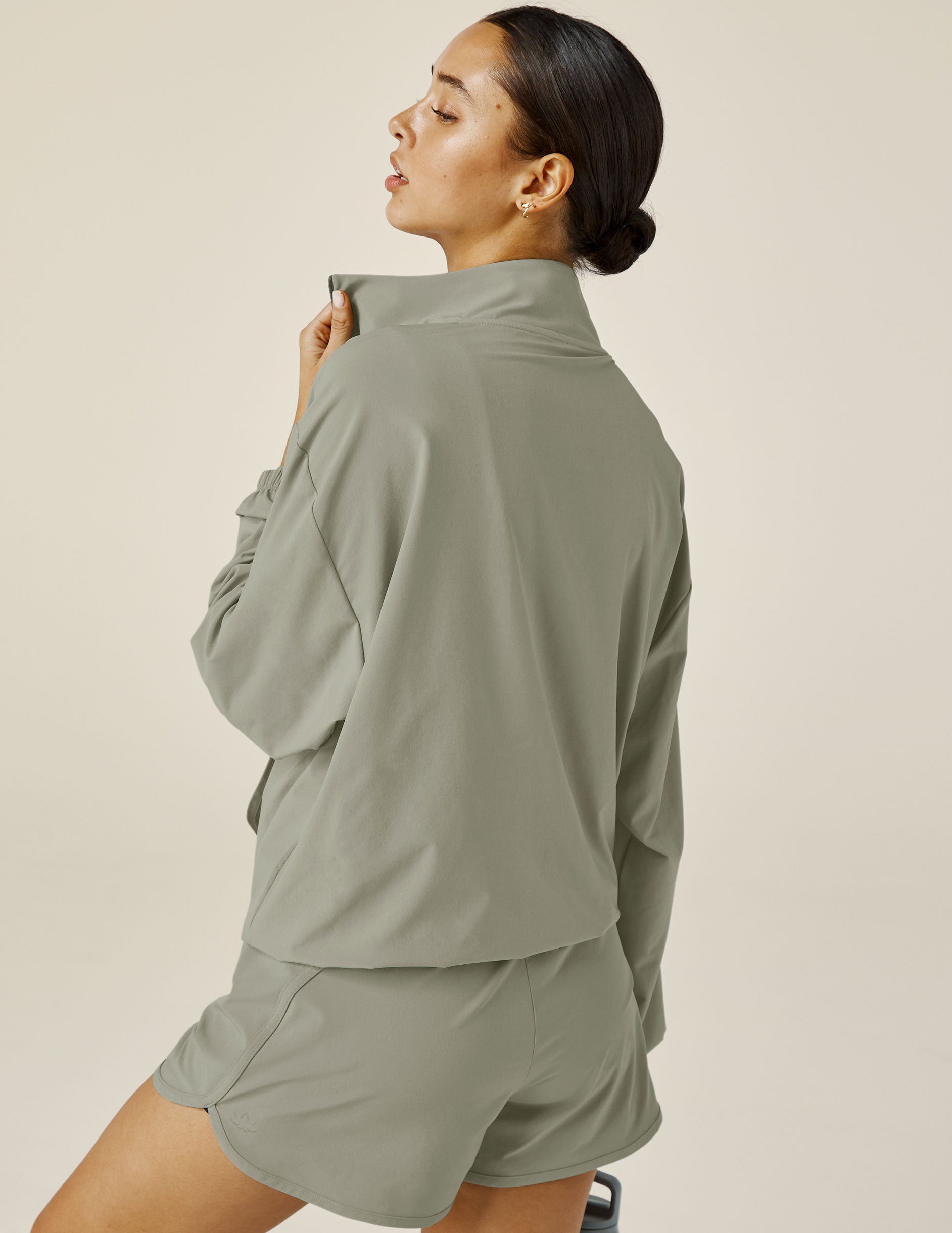 Stretch Woven In Stride Half Zip Pullover