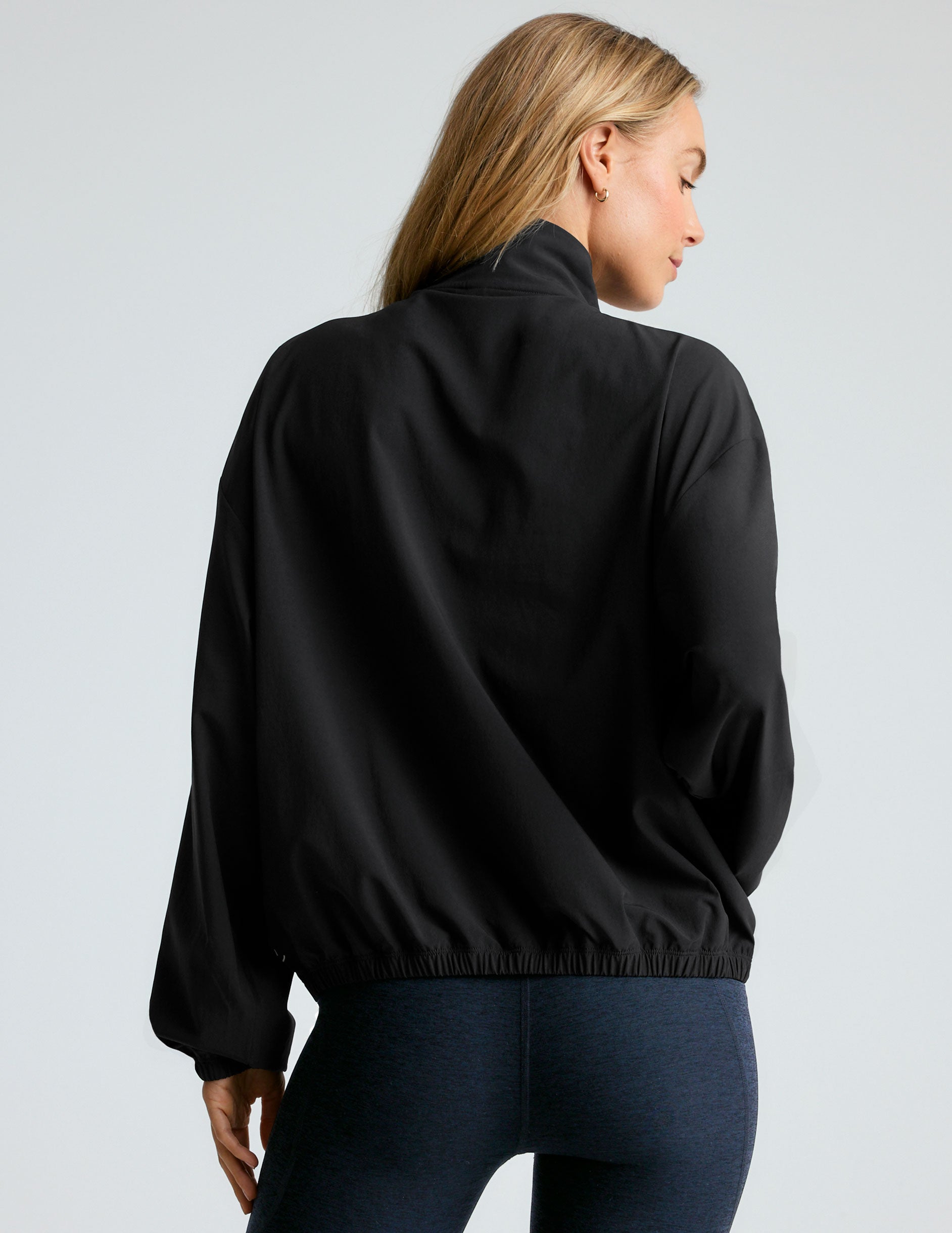 black half zip pullover