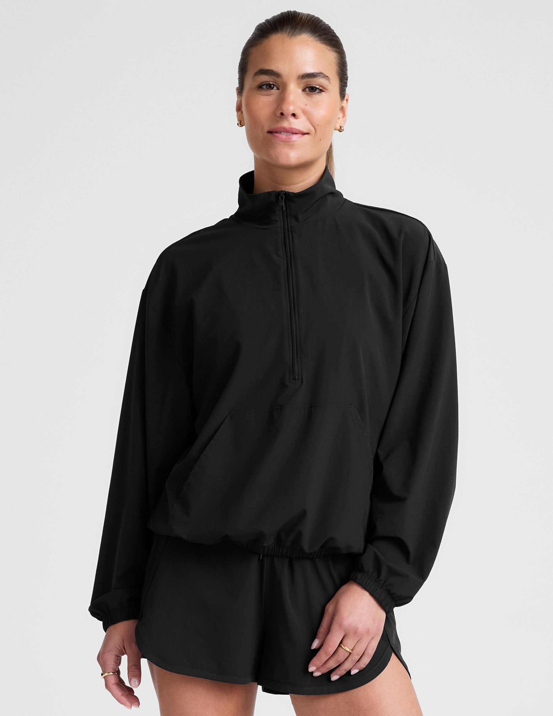 Stretch Woven In Stride Half Zip Pullover