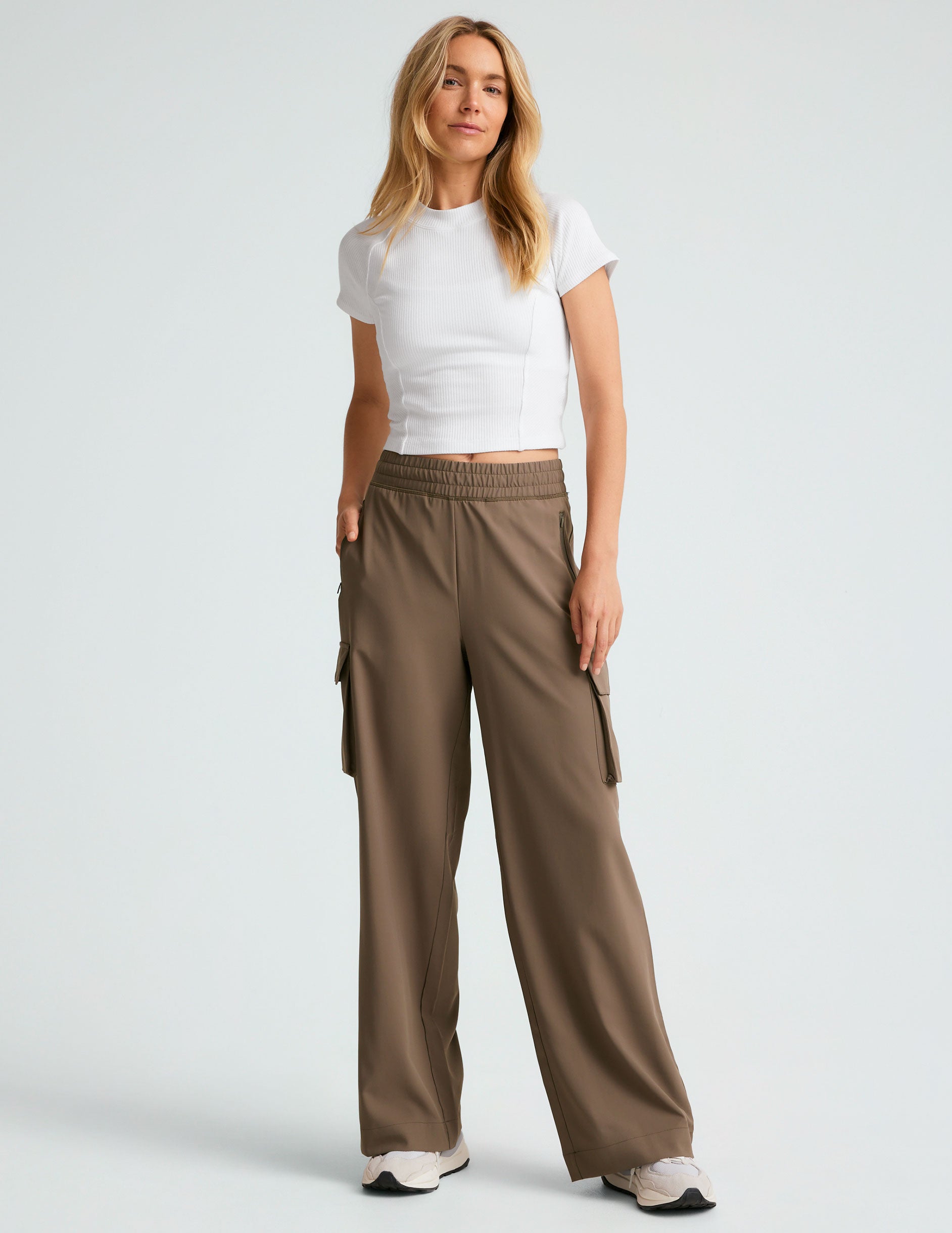 brown cargo style pants. 