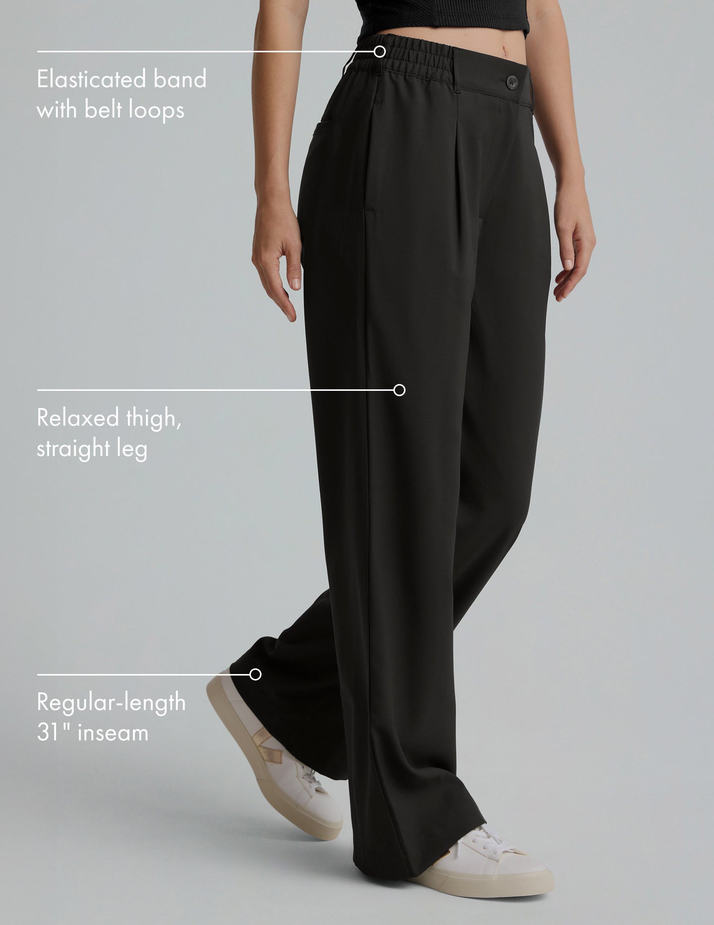 Core Strengths Wide Leg Pants Black main image 1