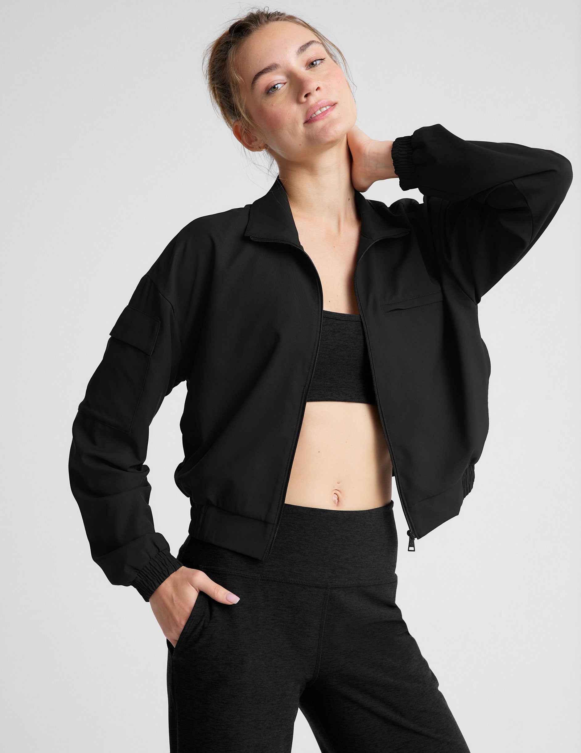 Status Pocket Sleeve Cropped Jacket