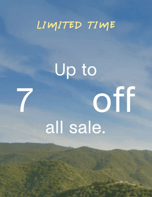 limited time: up to 75% off all sale. 
