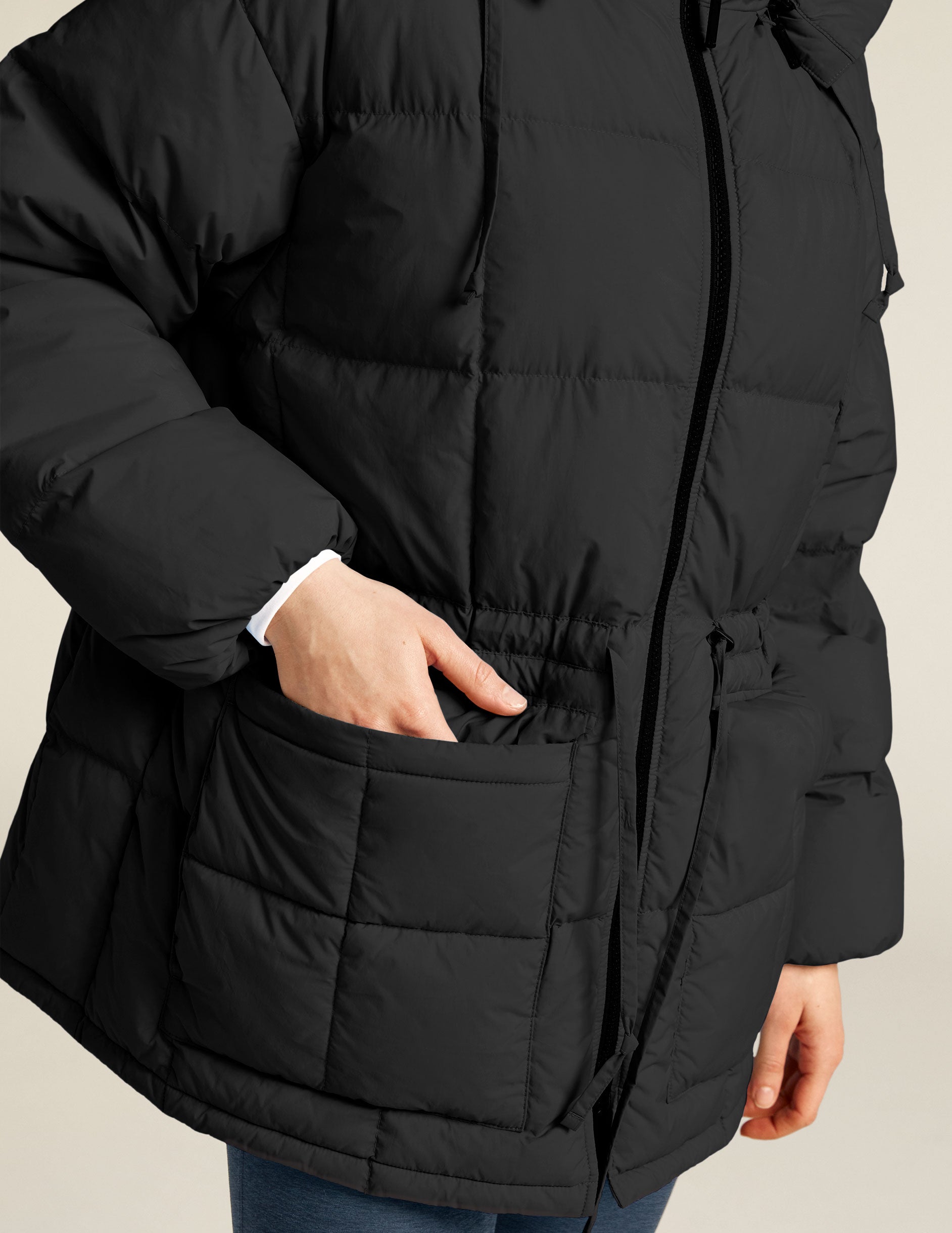 Black midi best sale puffer jacket