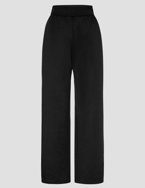 black spacer style pants with pockets against a plain background. 