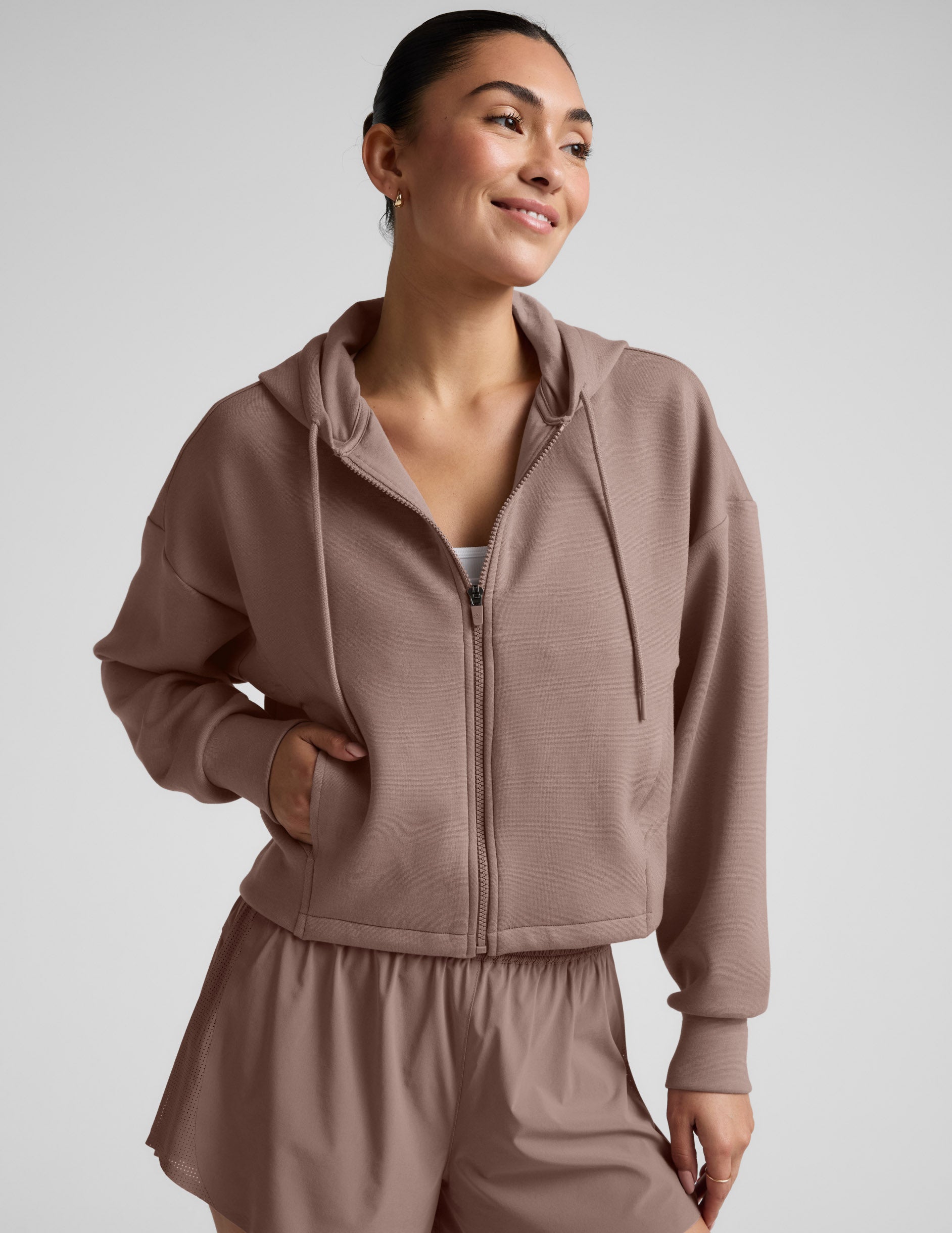 SoftSpring Full Zip Hooded Jacket | Beyond Yoga