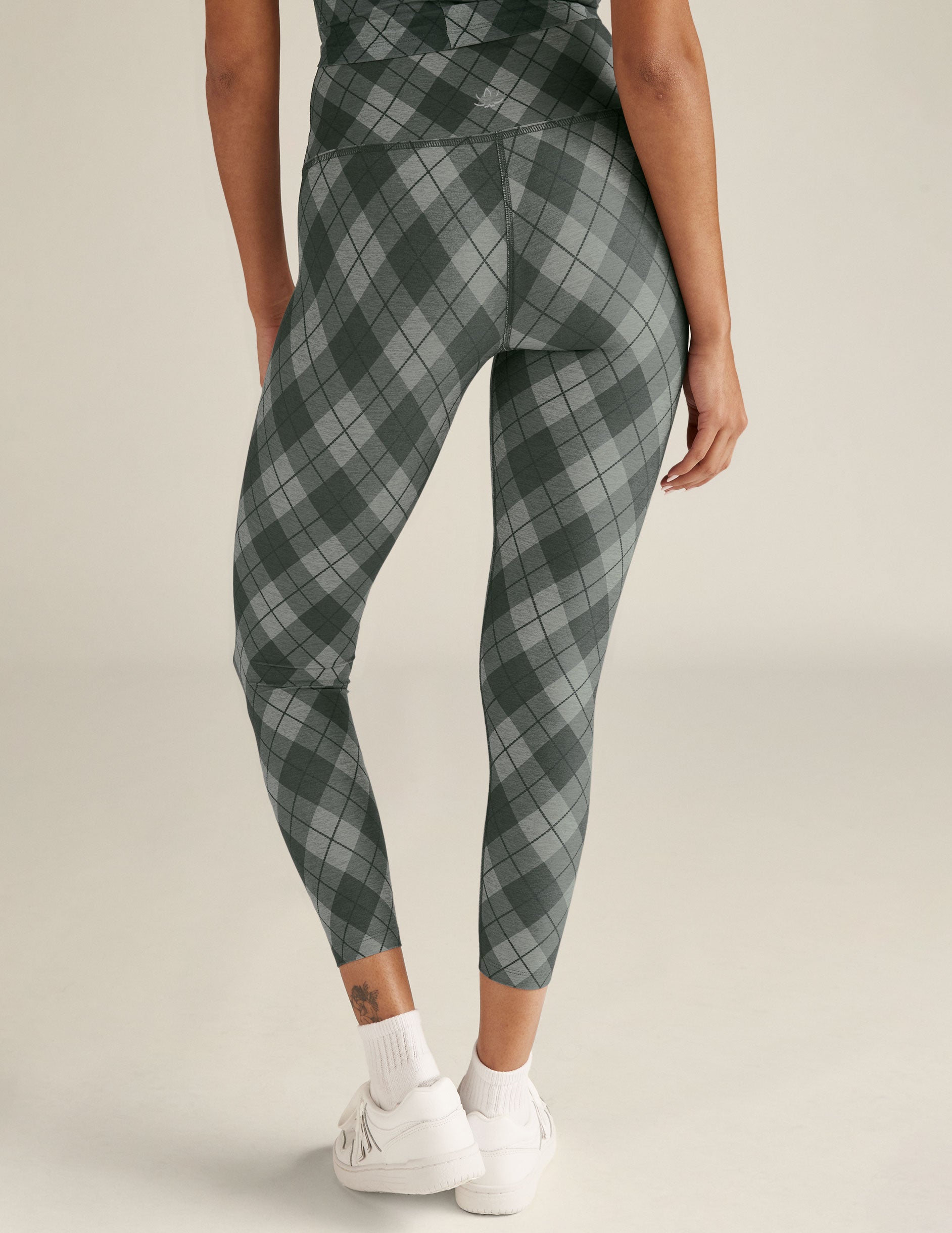 Buttery Smooth Green Plaid High Waisted Leggings