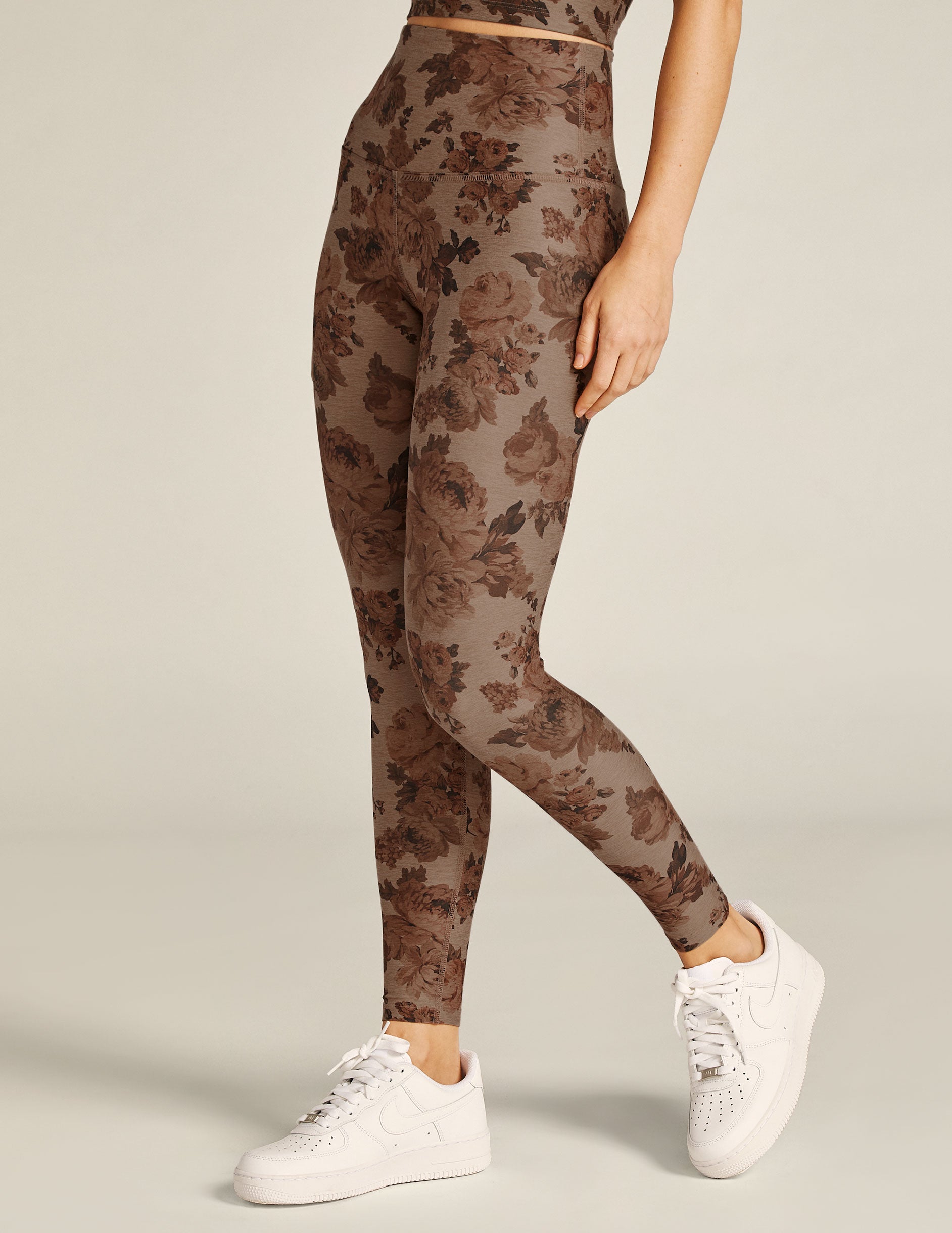 Beyond Yoga Twinkle High Waisted Midi Leggings Wild Orchid Size