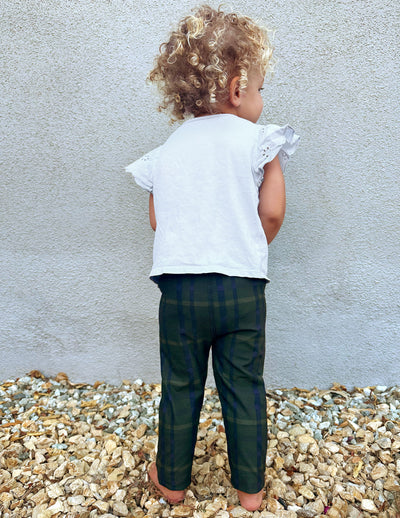 Dark Olive Preppy Plaid SoftMark Toddler Legging