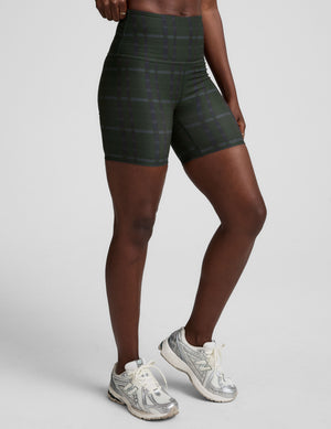 green plaid printed high-waisted 5
