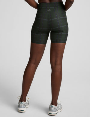 green plaid printed high-waisted 5