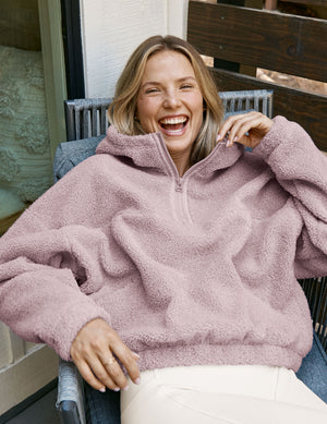 closed pedal sky zip Beyond Yoga Unity 1/4 Zip Hoodie