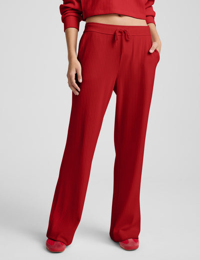Breathe Easy Ribbed Wide Leg Pant